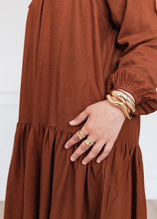 ZAHA dress - Warm Rust