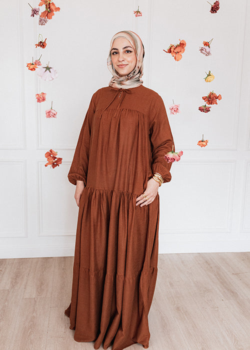 ZAHA dress - Warm Rust