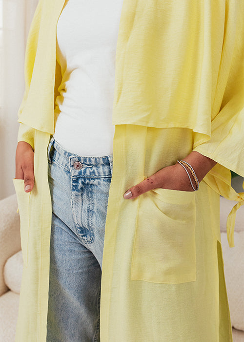 Miya cardigan - Lemon yellow